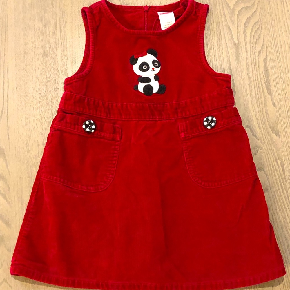 Vintage Gymboree 2T Holiday Panda Dress